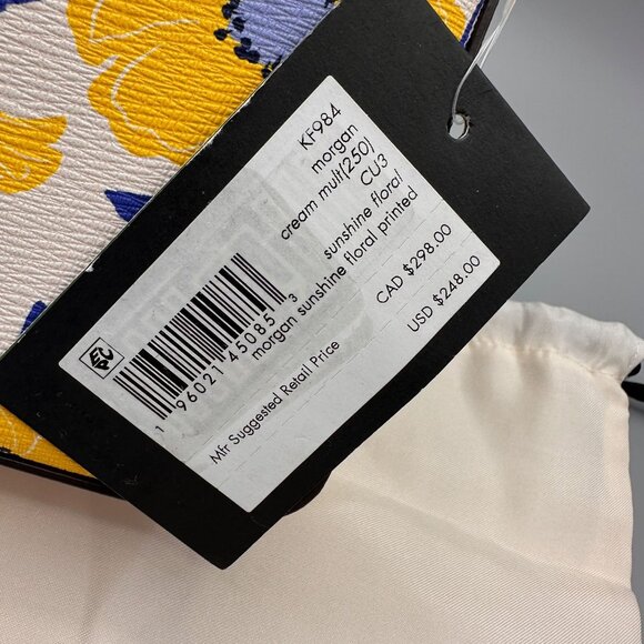 Kate Spade KF984 Morgan Sunshine Floral Printed PVC Flap Chain Wallet Crossbody - Picture 3 of 16